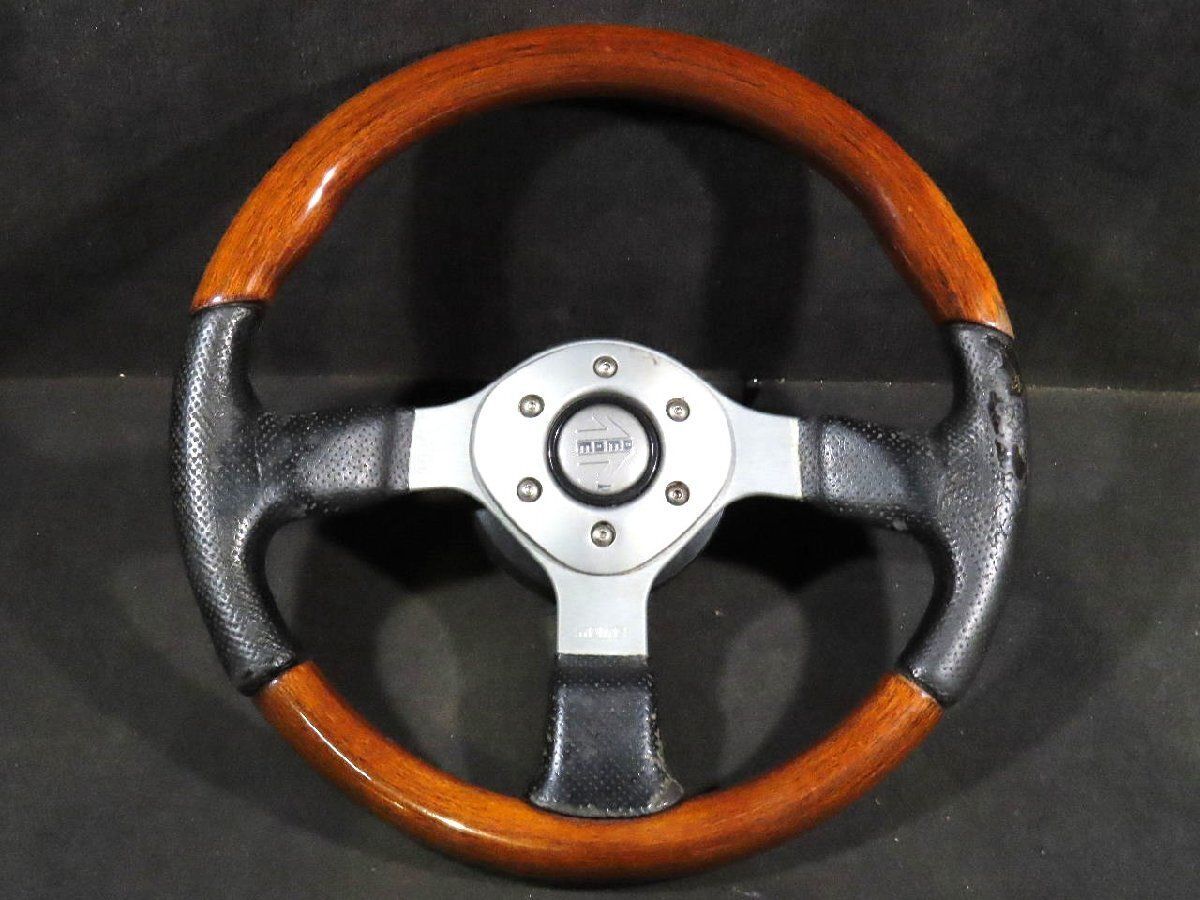 モモ　ハンドル モモ MOMO 約35Φ ステアリング ハンドル ウッド レザー コンビ