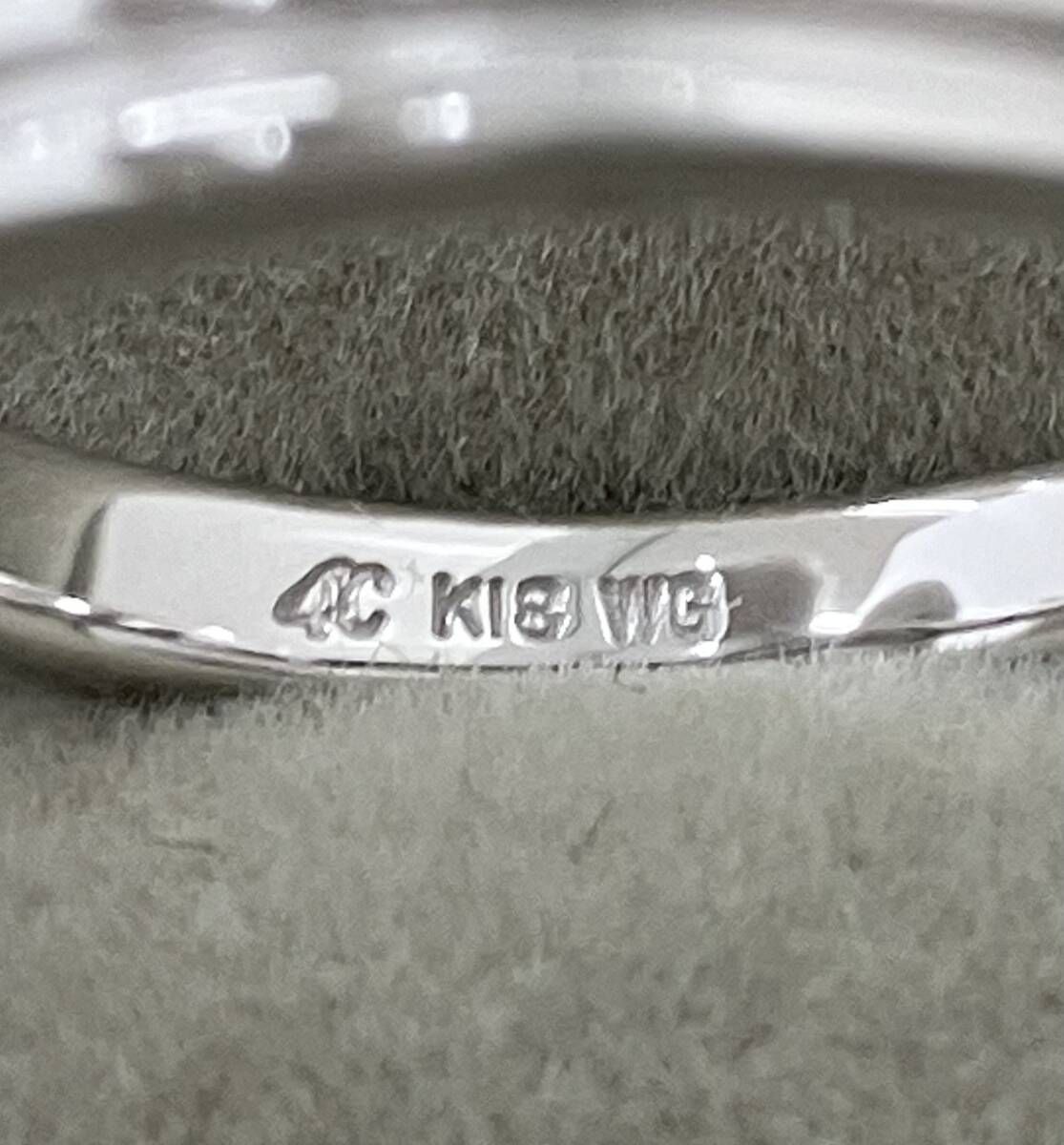 4℃ K18WG 9号 3.0g ダイヤモンド付 ブランドアクセサリー ヨンドシー