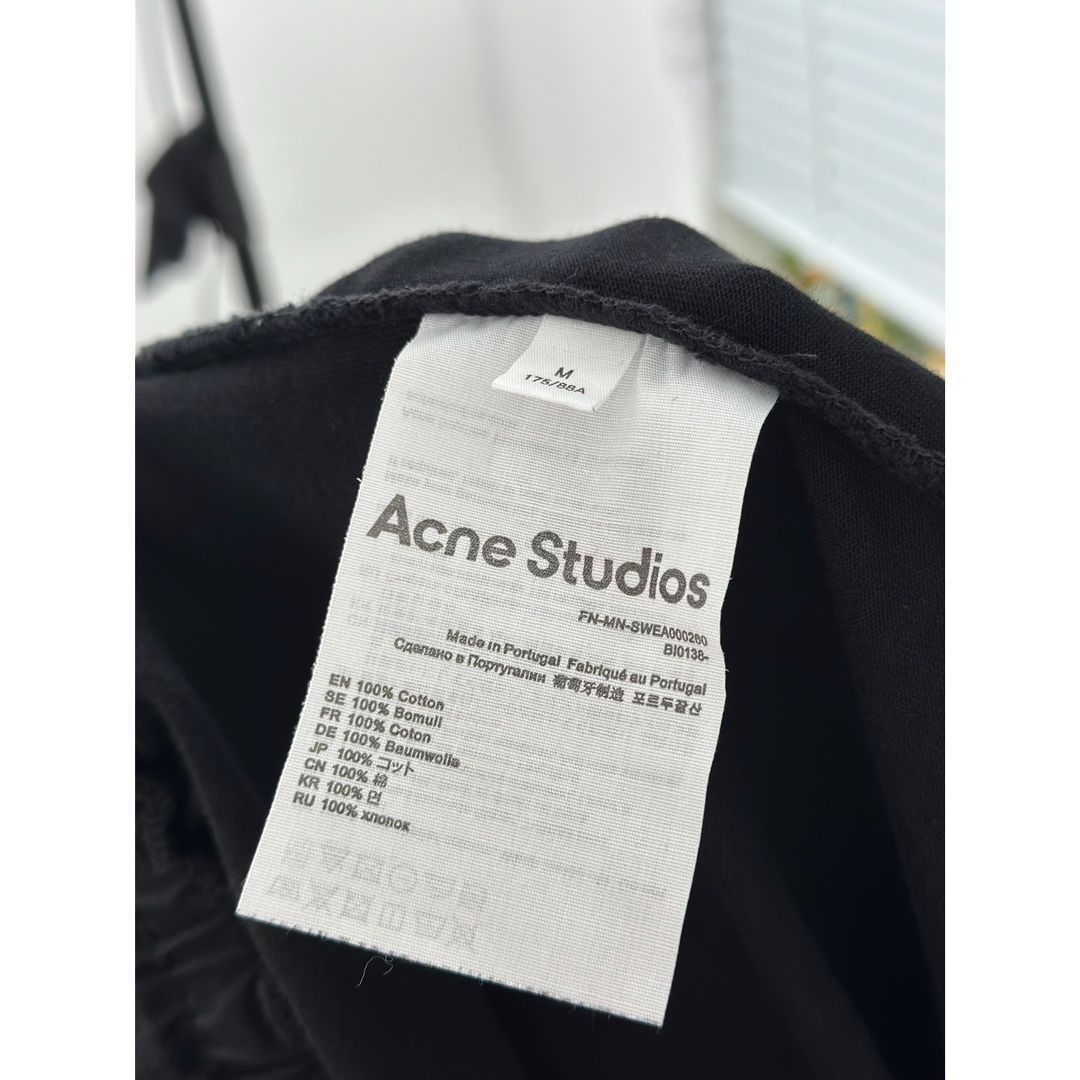 Acne 重量感のあるウォッシュドスウェットパンツ ブラック Acne 