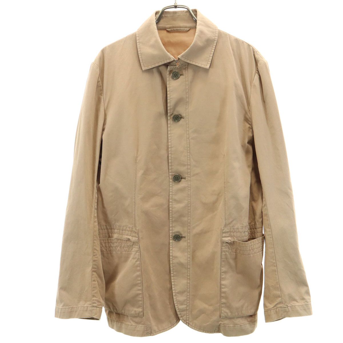 Ermenegildo Zegna ベージュ ステンカラーコート E.Z BY ZEGNA イージーバイゼニア ステンカラーコート L ベージュ