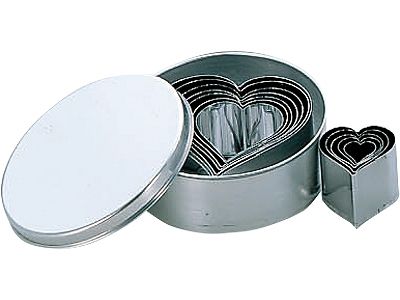 18-8 パテ抜型 ハート 入数：1セット(12pcs) (026109-001)