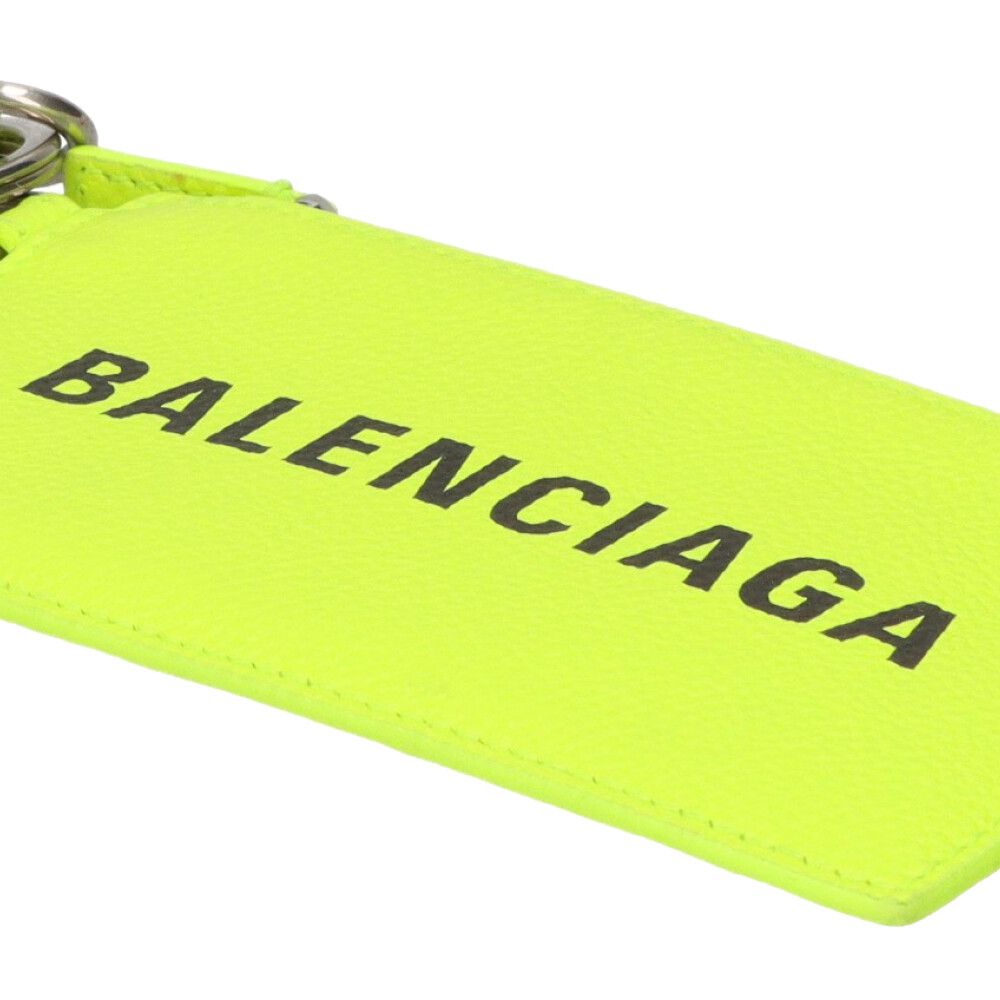 BALENCIAGA バレンシアガ CASH キーリング付ネックストラップ ショルダーカード ケース ブイエロー 594548 BALENCIAGA (バレンシアガ) CASH キーリング付ネックストラップ