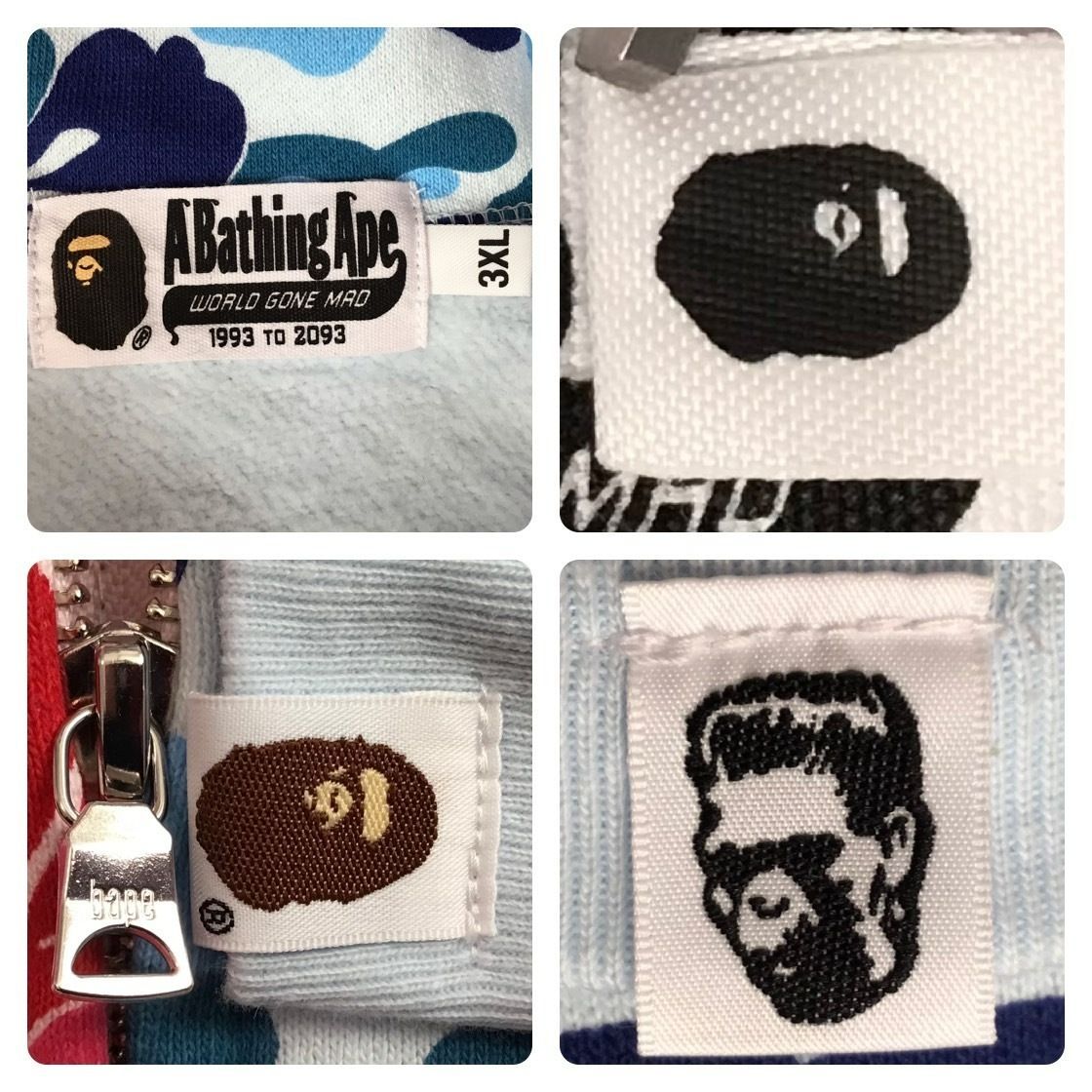 ☆美品☆ 3XL Separate shark full zip hoodie a bathing ape BAPE ABC