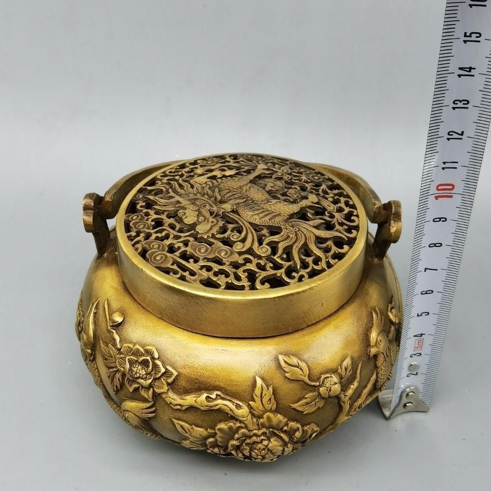 銅器 手提げ薫香炉 麒麟暖手炉 装飾品 工芸品 置物 銅器 手提げ薫香炉 麒麟暖手炉 装飾品 工芸品 置物 - メルカリ
