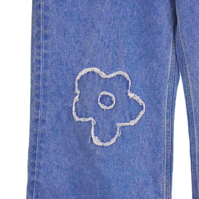 マルニ MARNI 25SS Patched Coated Organic Denim Trousers フラワー