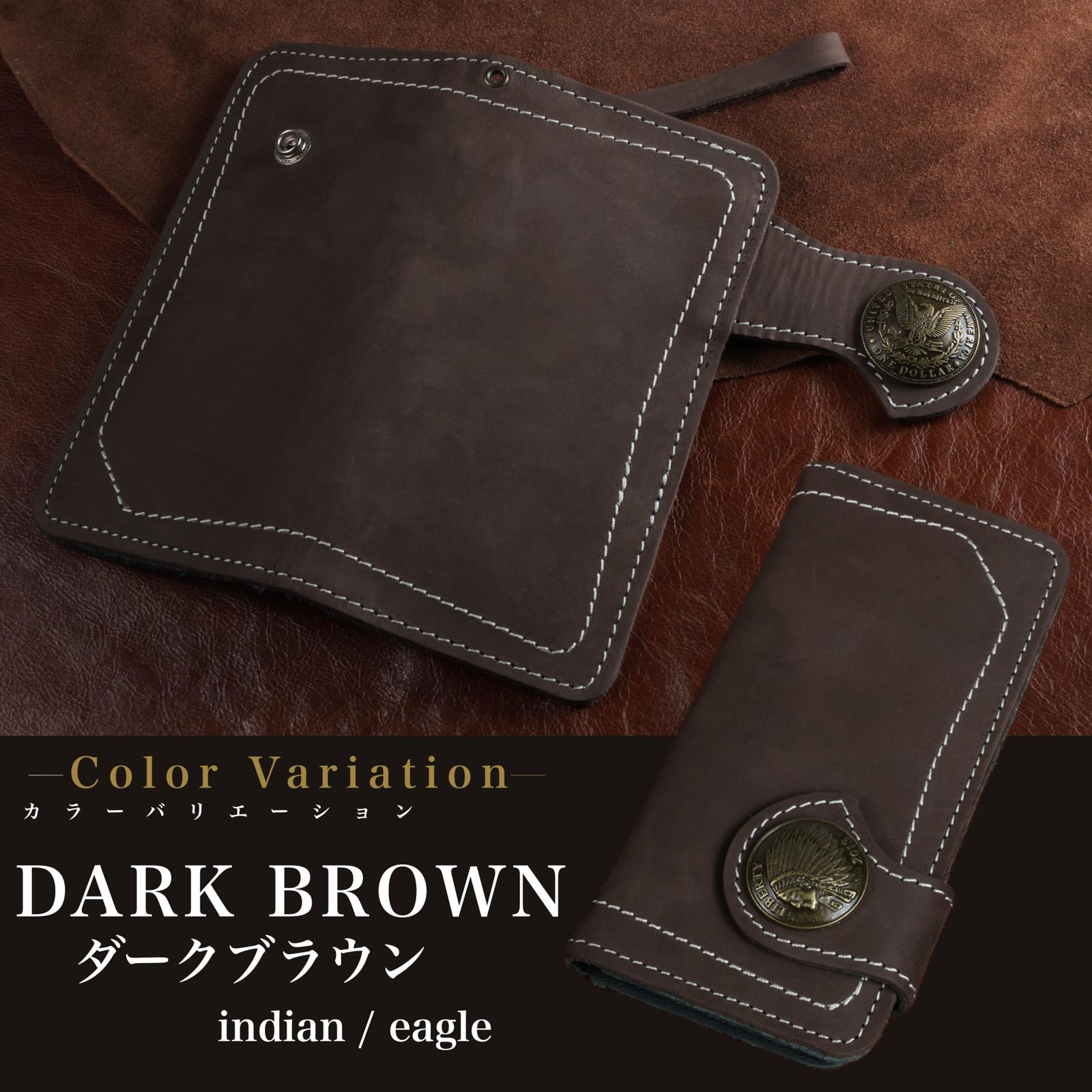  ライダースウォレット 本革 レザーウォレット ヴィンテージ調 長財布 二つ折り 財布 メンズ 革財布 牛革 バイカーズウォレット メンズ長財布 ロングウォレット 長サイフ アメカジ ZACCA コンチョ ogl 0052 ASIAN 財布 キッズファッション小物