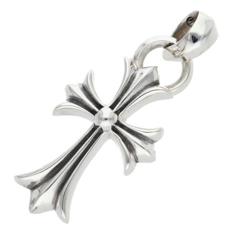 クロムハーツ CH CRS SML W BALE スモールCHクロスベイル Wベイル シルバーネックレストップ メンズ