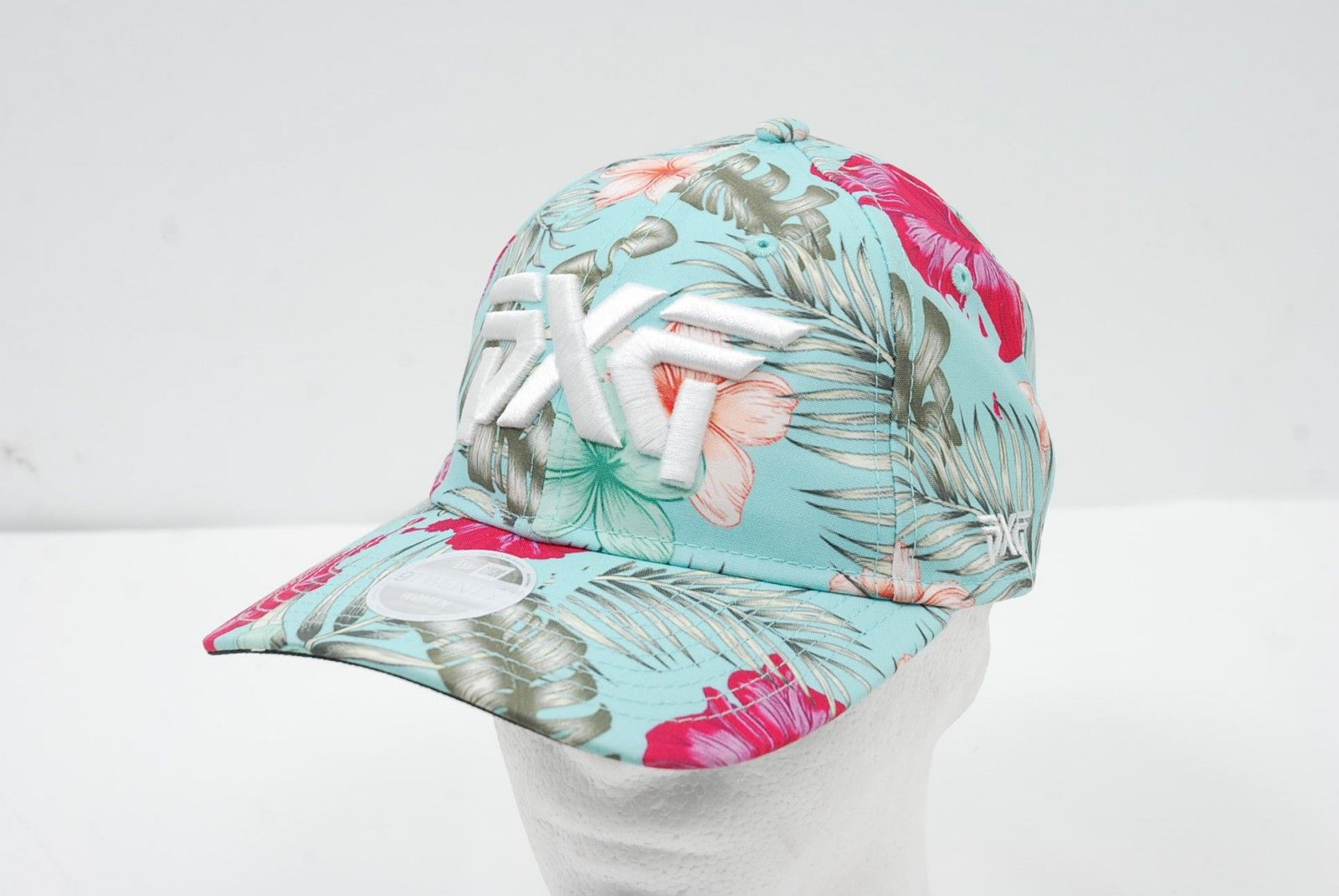 未使用品 ニューエラゴルフ NEW ERA GOLF キャップ 9TWENTY 水色系 PXG ボタニカル柄
