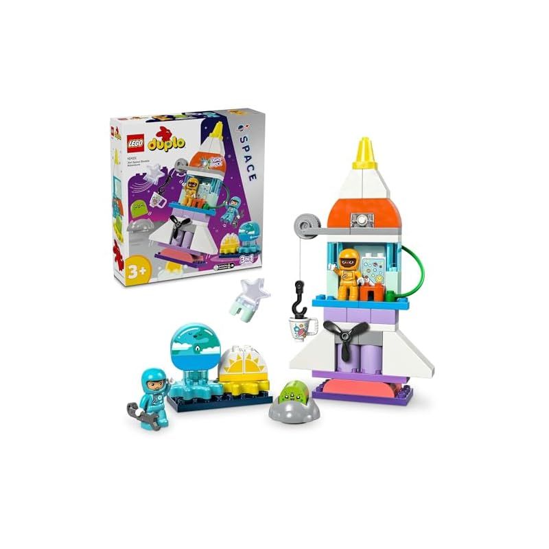 レゴ LEGO デュプロ デュプロのまち 3in1スペースシャトル おもちゃ 玩具 プレゼント 誕生日 ブロック 知育 クリスマス 男の子 女の子 子供 1歳半 2歳 6歳 幼児 ごっこ遊び おままごと 宇宙 1