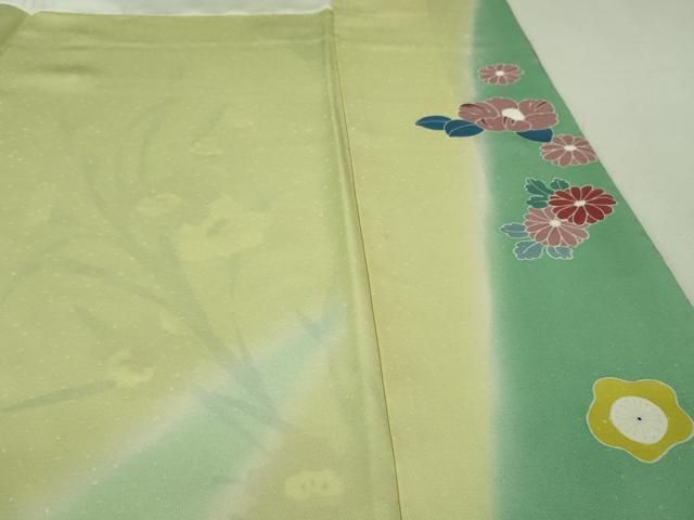 平和屋本店○極上 創業460年・千總 訪問着 椿 枝花文 暈し染め 金彩
