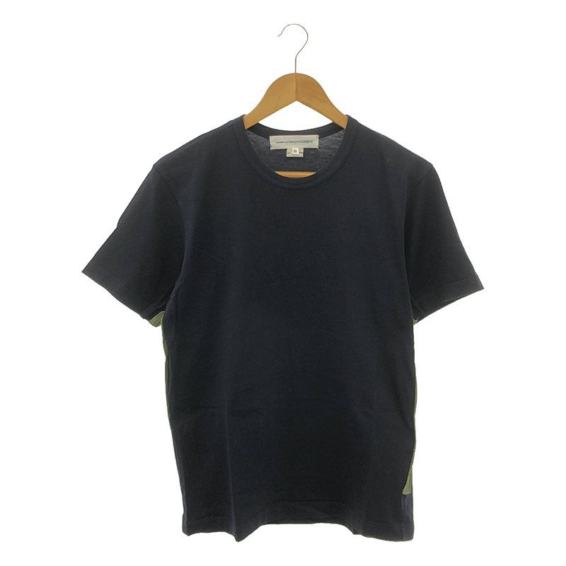 COMME des GARCONS SHIRT / コムデギャルソンシャツ | サイドライン クルーネック Tシャツ カットソー | M | ネイビー/グリーン | メンズ