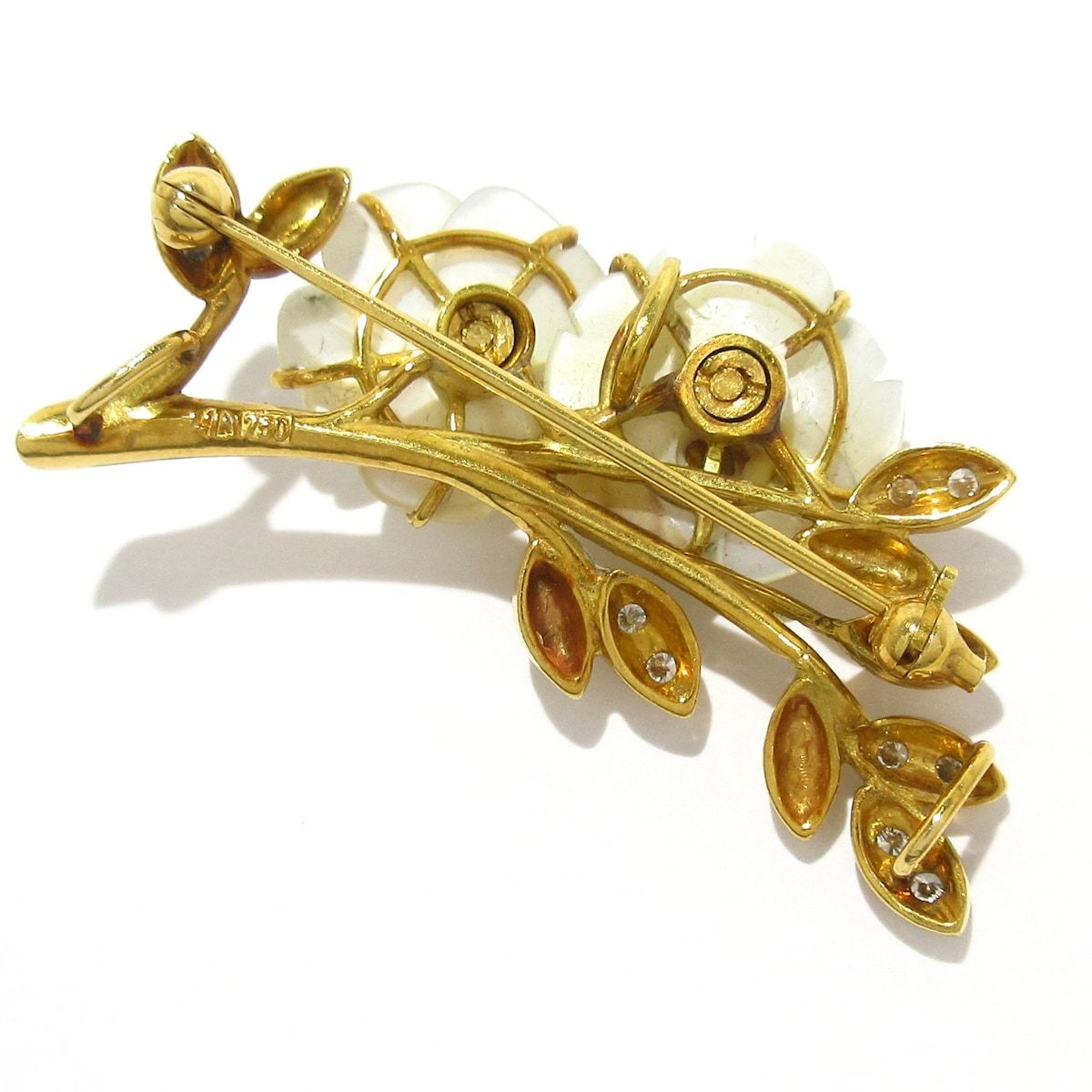 Unbranded ノーブランド ブローチ K18YG×ダイヤモンド×マルチ 総重量 9.0g