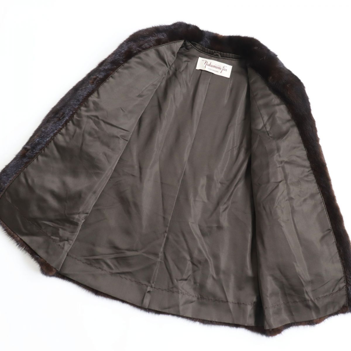 美品○Nakamura Fur ナカムラファー MINK ミンク 本毛皮ショートコート