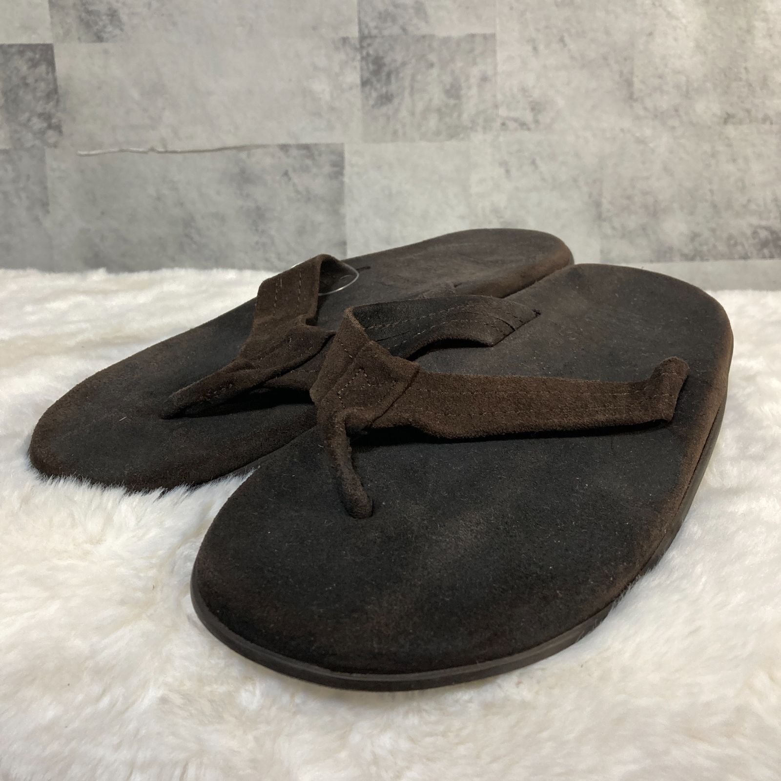 ハワイ製 ISLAND SLIPPER アイランド スリッパ スエードレザー サンダル ダークブラウン 9