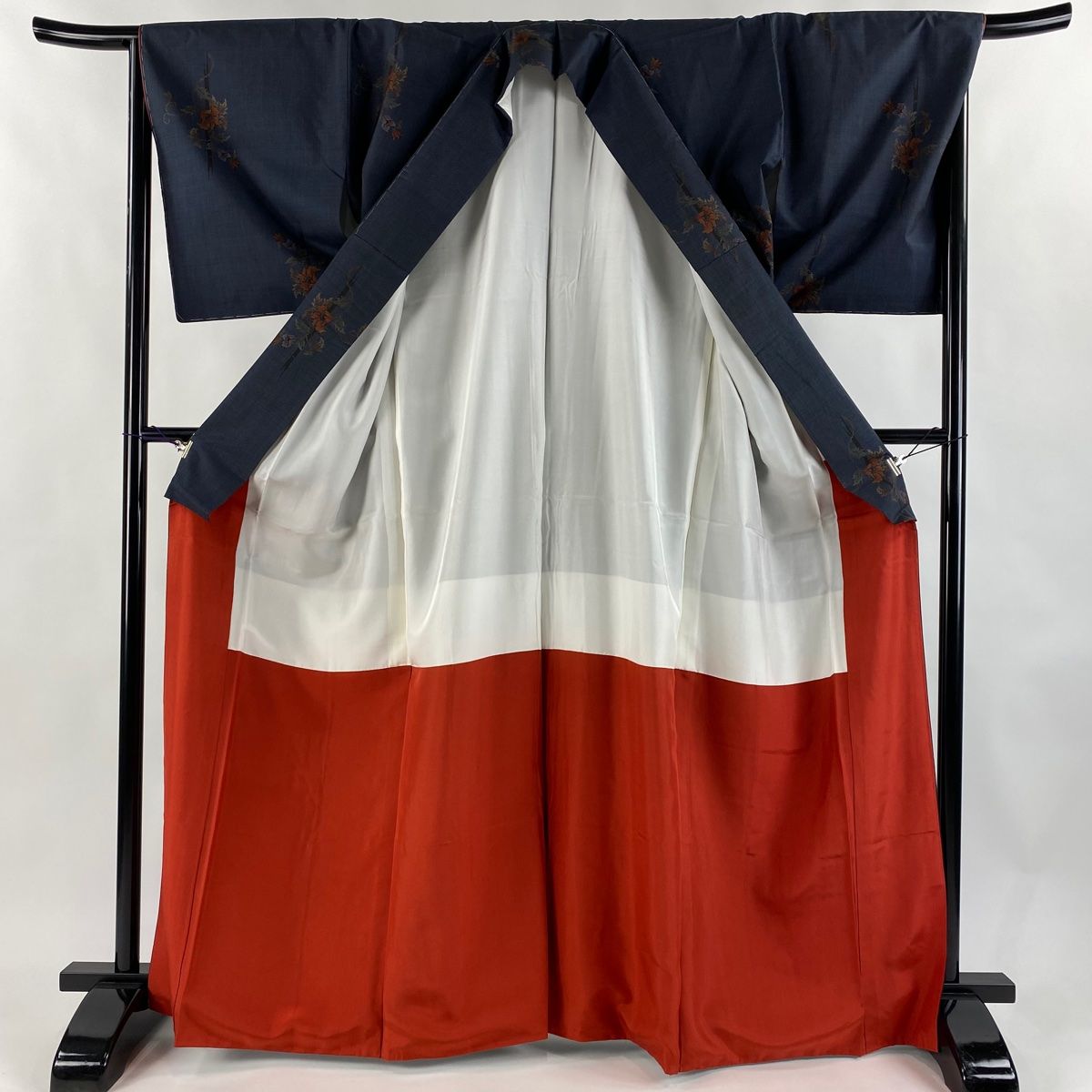 平和屋着物○上質な紬 矢羽吉祥間道 ロング丈 正絹 逸品 CAAW8708yc