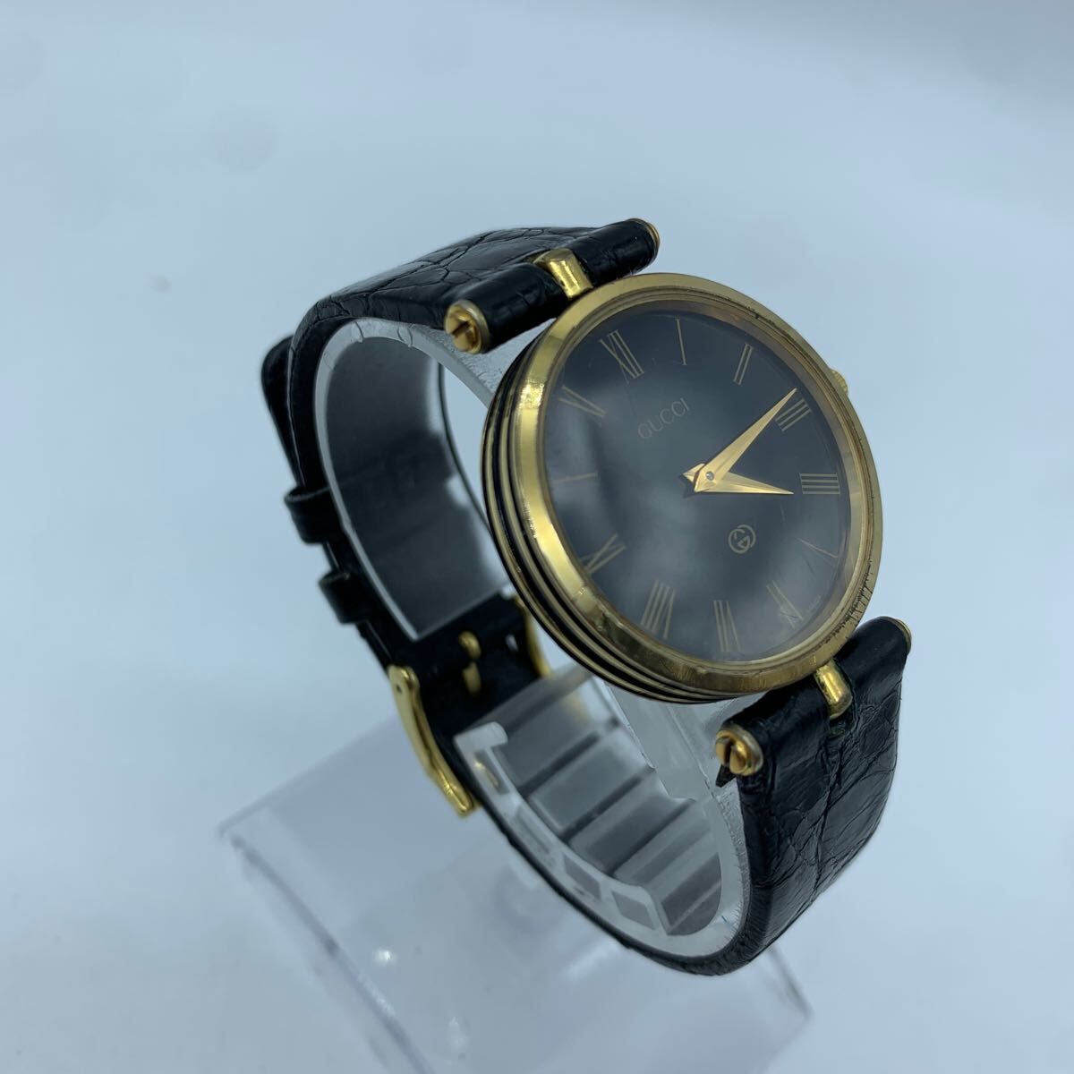 GUCCI時計 2000L シェリーライン 新品電池 稼働品 黒文字盤 GUCCI グッチ シェリーライン 黒文字盤 腕時計 稼働品 ボーイズ