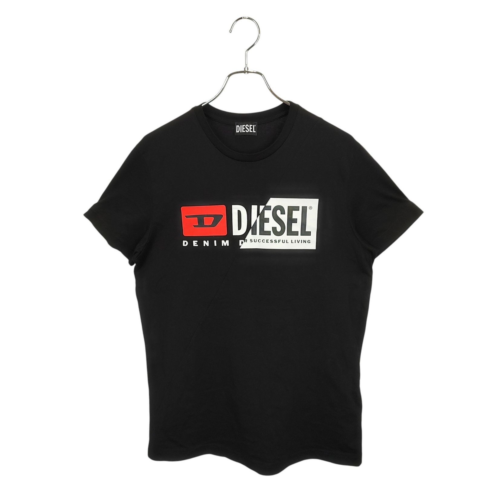 DIESEL ディーゼル Wロゴ カットソー クルーネック 半袖 Tシャツ 0091A 