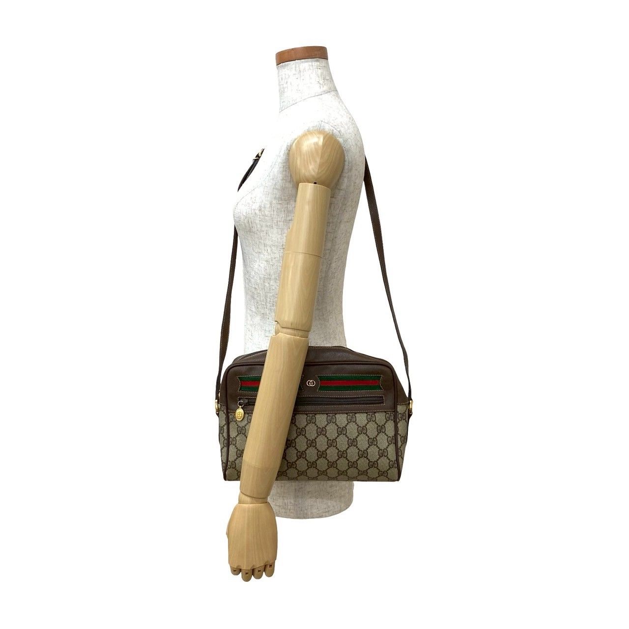 極 美品 希少品 GUCCI グッチ オールドグッチ シェリーライン GG ロゴ