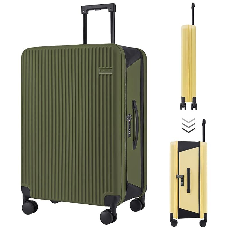 スーツケーストランク キャリーケース TSAロック 軽量 S-XLサイズ アルミフレーム おしゃれ 大容量 usb充電口 トラベル ビジネス 出張 Mirx] スーツケース 折り畳み キャリーバック トランクケース 機内