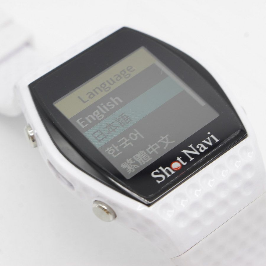 美品】Shot Navi INFINITY ホワイト 腕時計型ゴルフ用GPSナビ