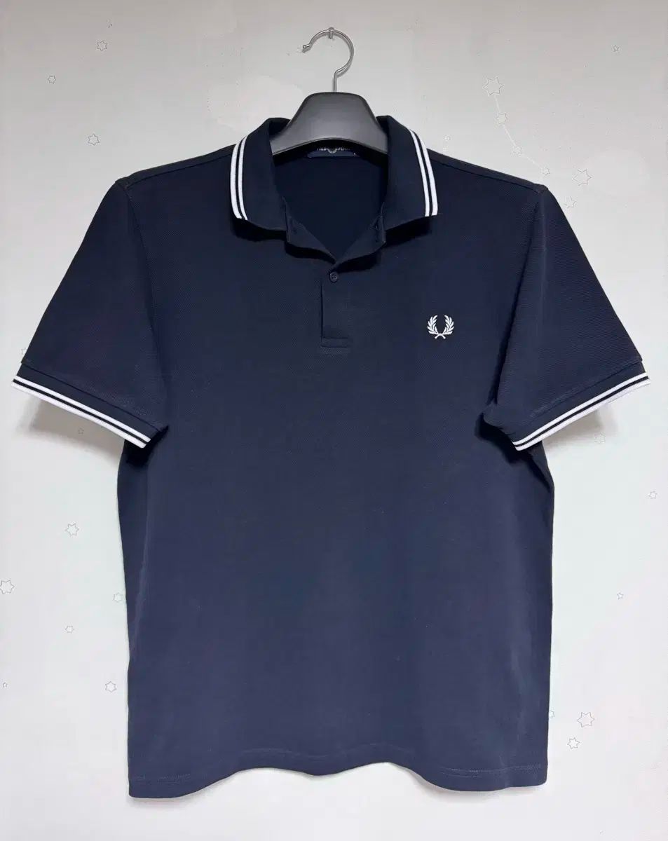 フレッドペリー M3600 ツインティップ フレッドペリー シャツ ネイビー|白