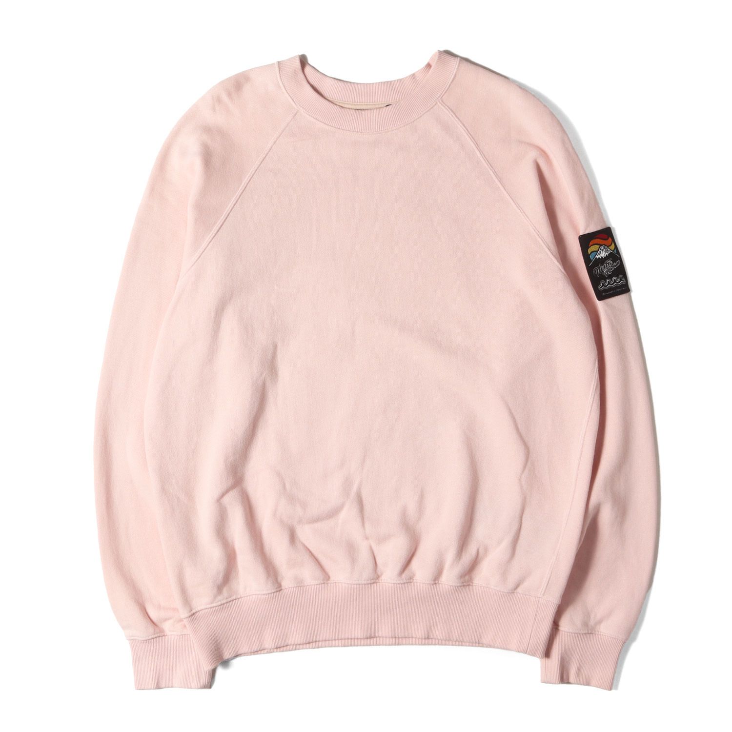muta ムータ スウェット ペールピンク サイズ:5 | サンライズ ワッペン クルーネック スウェットシャツ (MMJC-44091) | 裏起毛 | MADE IN JAPAN | トップス トレーナー【メンズ】【中古】【K4543】 muta ムータ スウェット ペールピンク サイズ:5 | サンライズ ワッペン