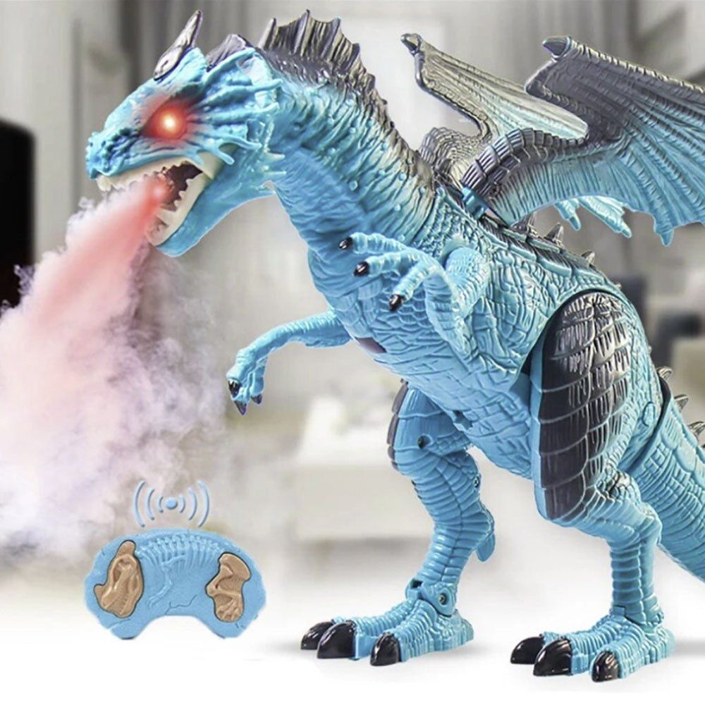 玩具 ドラゴン ラジコン 霧吐く レッドorブルー 特大 竜 龍 置物