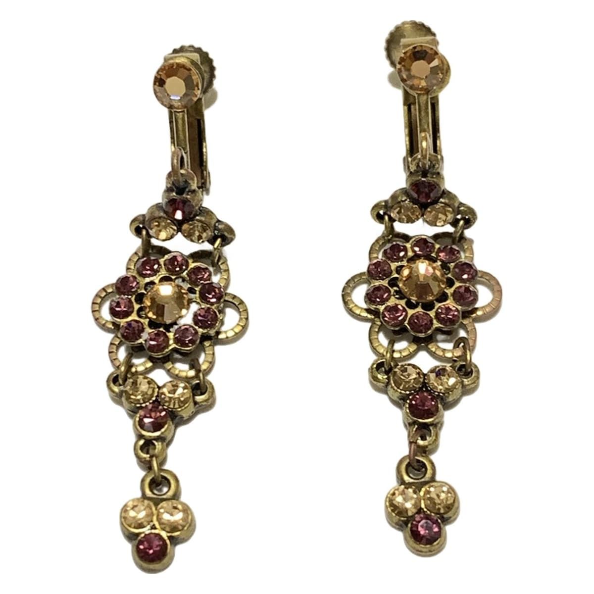 ミハエルネグリン　つぶれ薔薇　ネックレス・リング・イヤリング・ピン Michal Negrin(ミハエルネグリン) イヤリング - ブロンズ