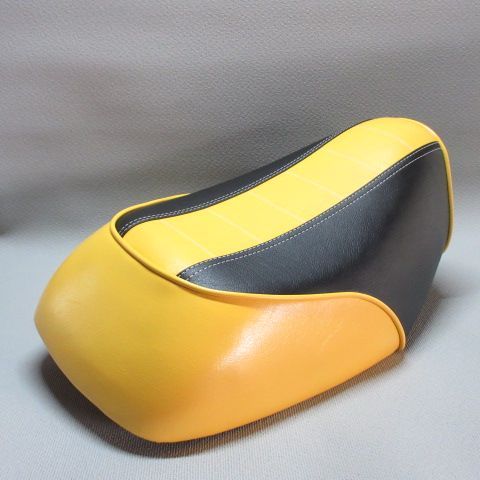 □【JOG 27V ペリカンジョグ】張替え済♪ カスタムシート 黒/黄色