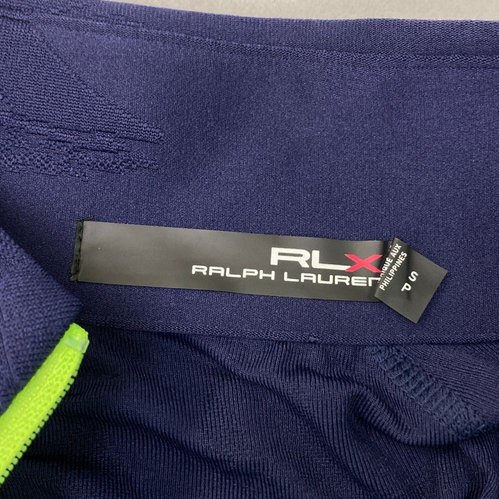 サイズ：M RLX ラルフローレン ハーフジップ長袖Tシャツ ネイビー系