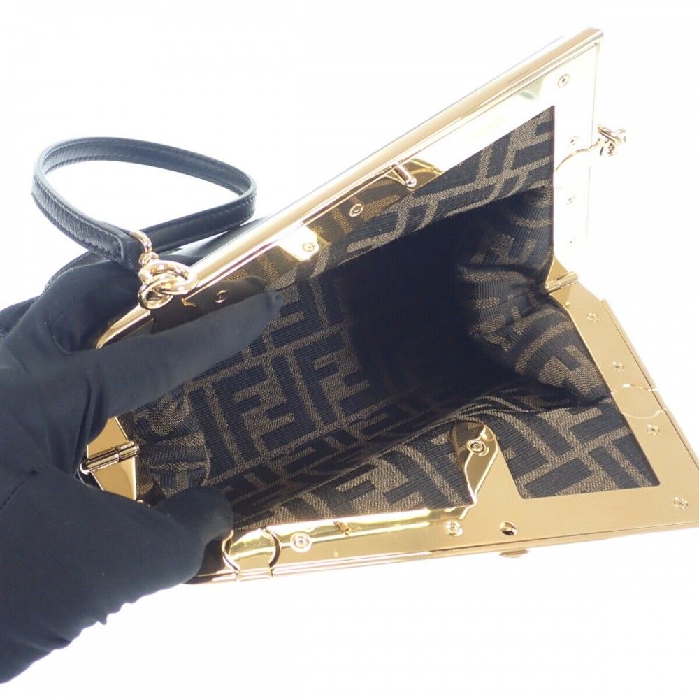 中古】フェンディ FENDI ファーストスモール クラッチバッグ Fデザイン  