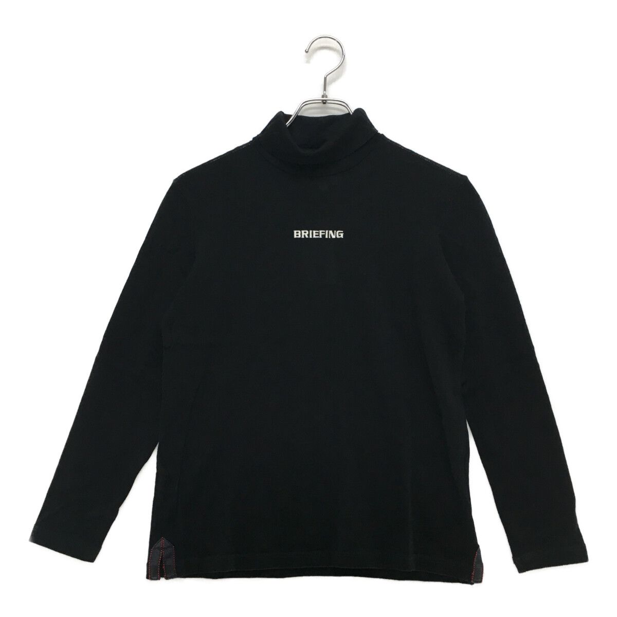 中古 レディース ブリーフィング BRIEFING セーター S 黒 ブラック タートルネック ニット 薄手
