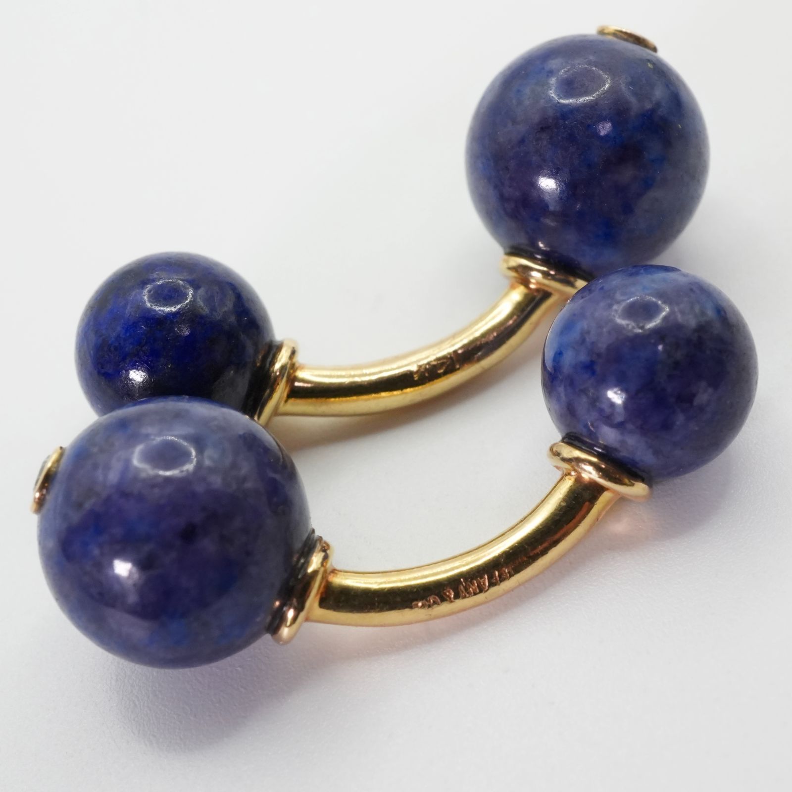 ティファニー ラピスラズリ カフス 14 K ダイヤ 24-1131