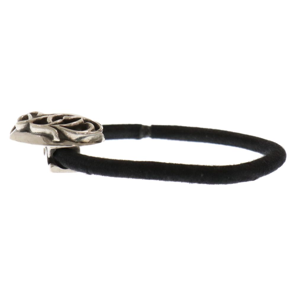 CHROME HEARTS (クロムハーツ) HAIRBAND ハートボタンヘアゴム シルバーコンチョ シルバー