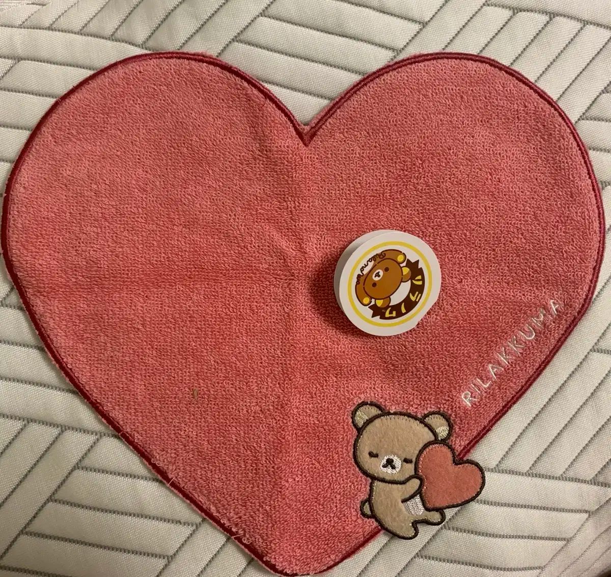 リラックマ ハートシェイプ ハンドタオル