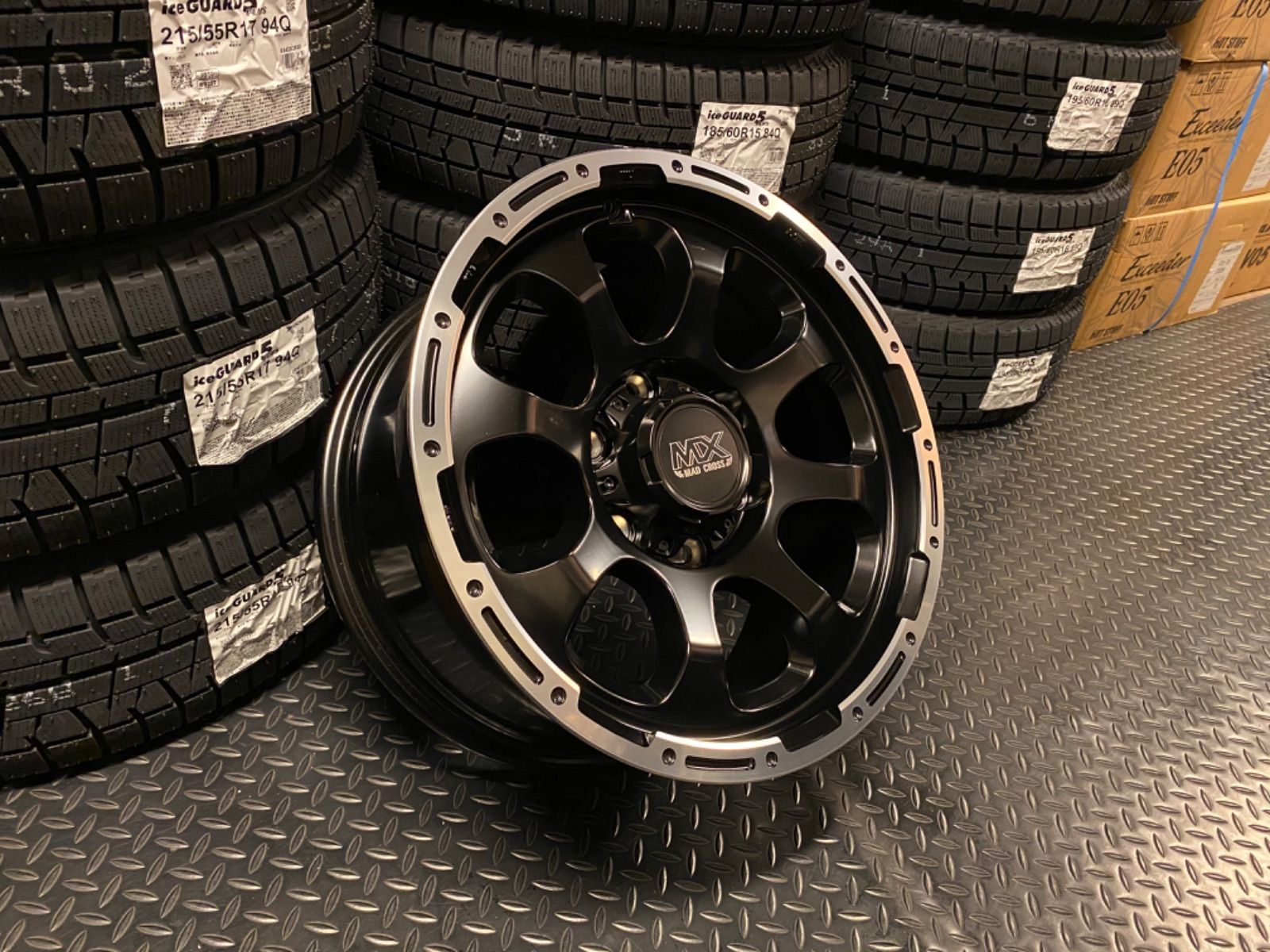 ◇新品◇17inch×8.0J ブラックホイール4本 プラド・ハイラックス・FJ