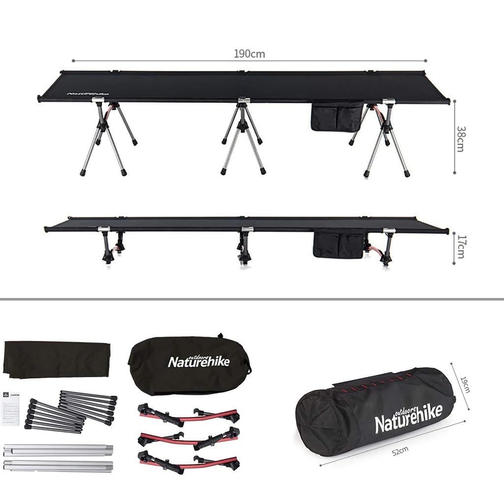 Naturehike アップグレード アルミ ベッド 折畳キャンプコット高低兼用