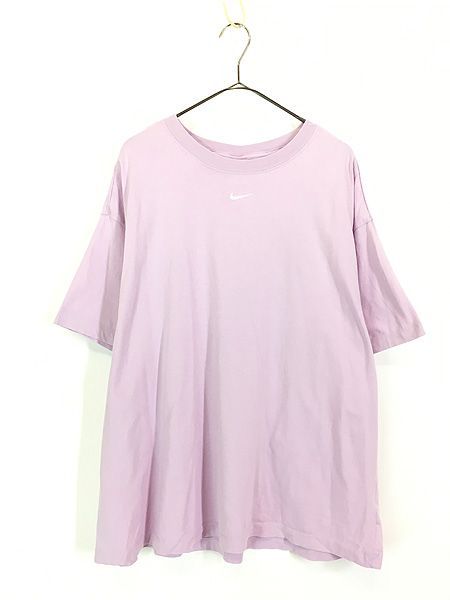 古着 NIKE センター スウォッシュ ロゴ 刺しゅう ピンク XL 古着 