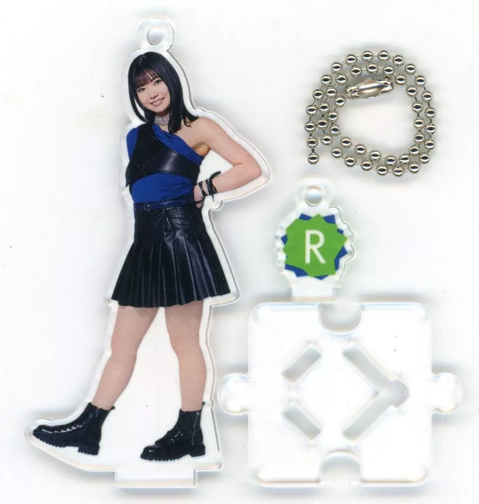 中古】キーホルダー 川名凜(アンジュルム) フィギュアスタンド