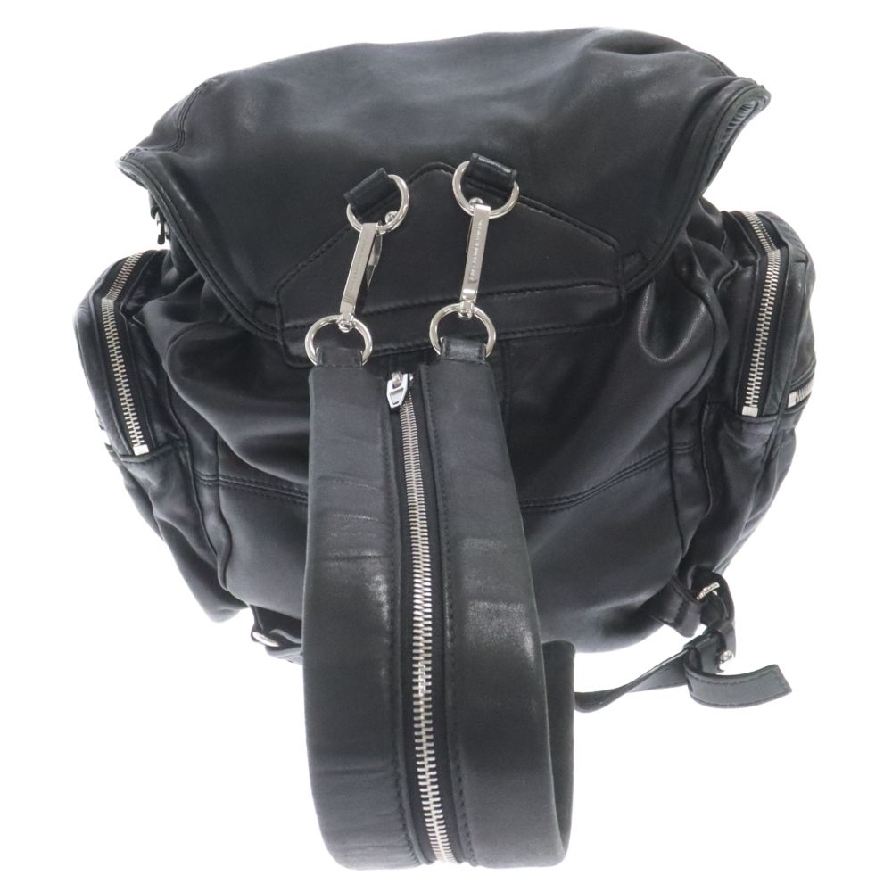 Alexander Wang 黒レザー バックパック 多機能 Alexander Wang 黒レザー バックパック 多機能（Alexander Wang