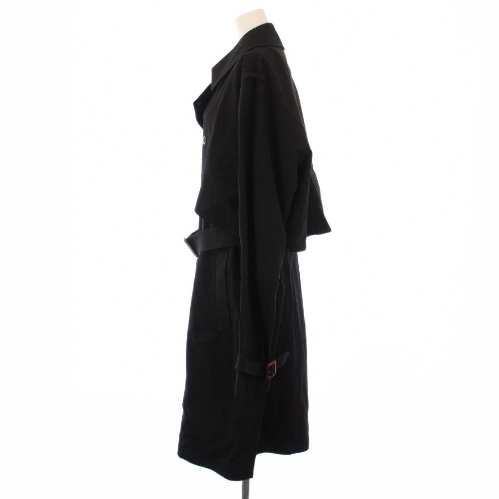 suzuki takayuki ブラック チェスターコート suzuki takayuki スズキタカユキ no-collar coat [A231-15/black]