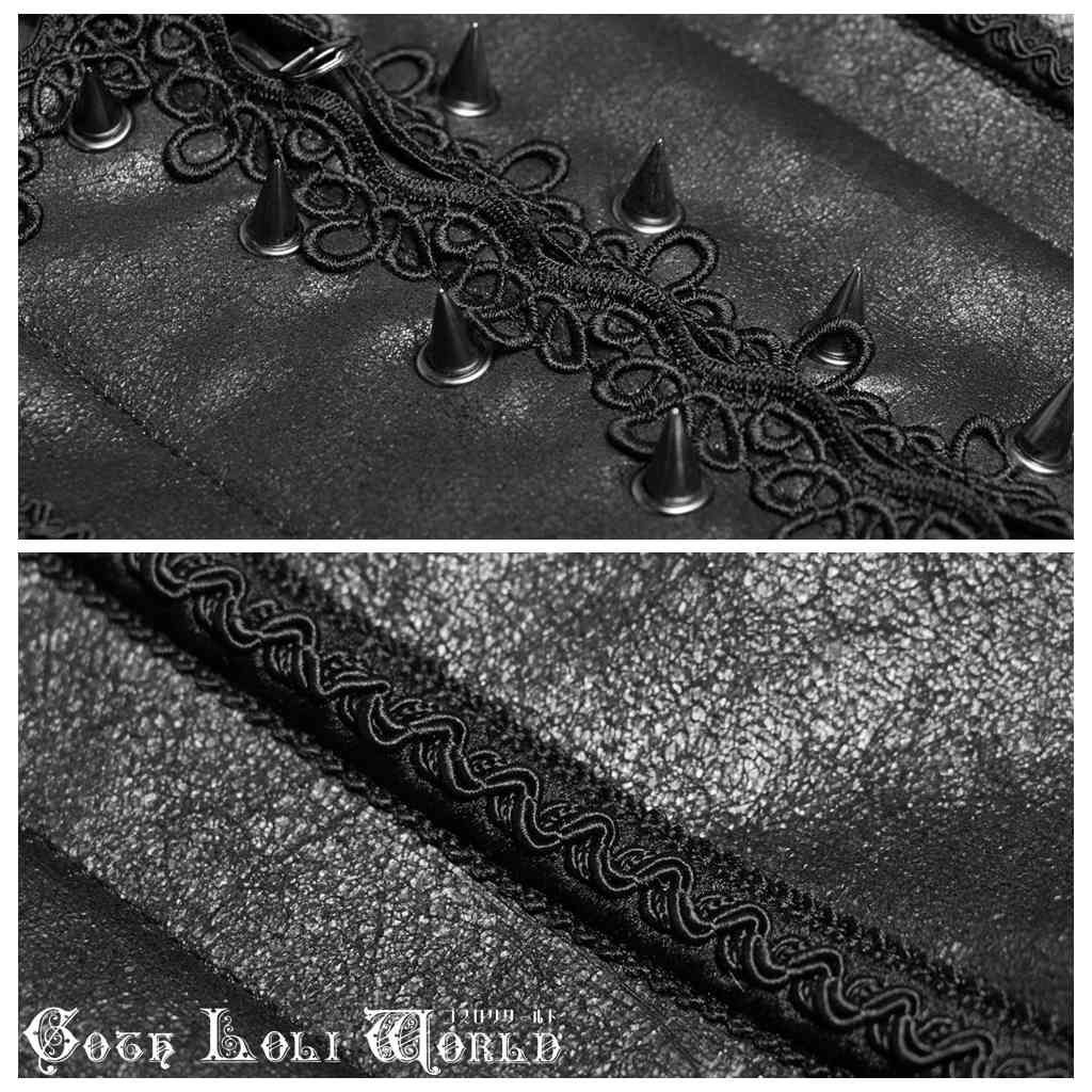 WY-960MJF-BK フロントスペードフェイクレザー風 ベスト