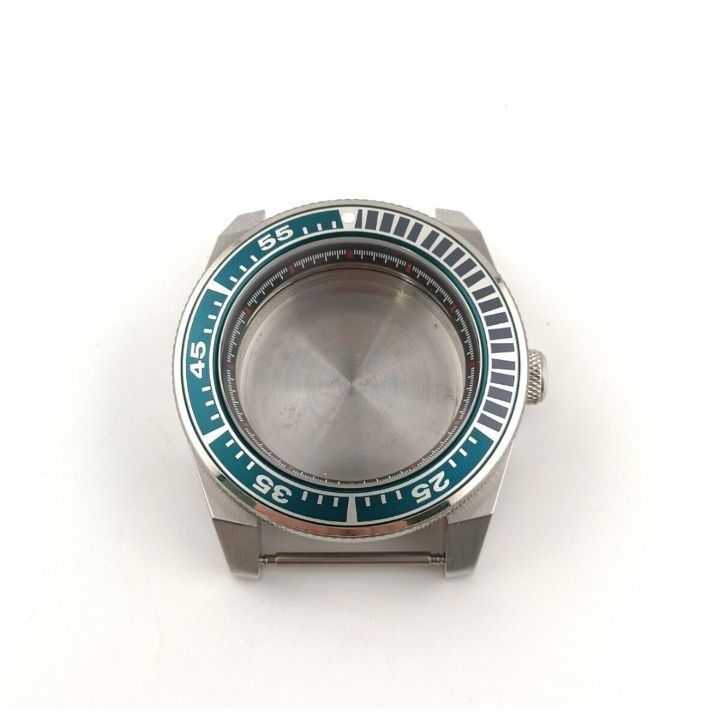 腕時計 社外品 ケース 43mm グリーン ノンデイト 【対応ムーブメント】SEIKO nh34/NH35/NH36/NH37/NH38/NH39 セイコー