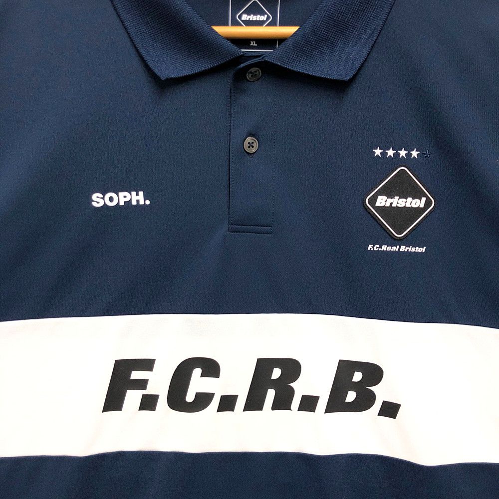 FCRB 23SS S/S PANEL POLO ポロシャツ 半袖 ポロシャツ ネイビー サイズXL 正規品 / 30990