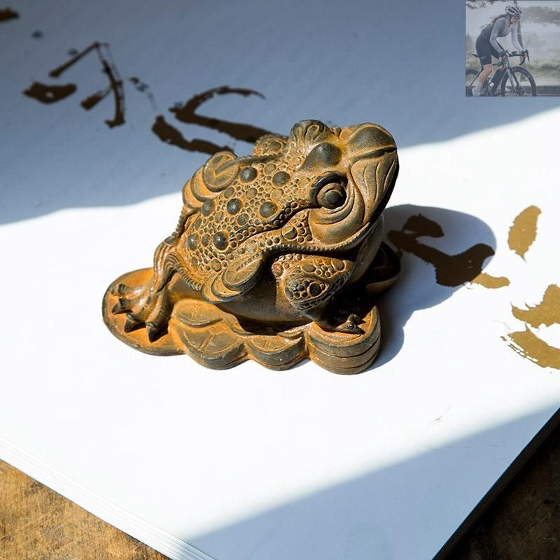 新品未使用】銭蛙 蛙 置物 オブジェ 富 繁栄 樹脂素材 玄関 リビング 