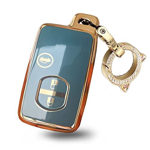 トヨタ専用 スマート キーカバー キーホルダー キーケース TOYOTAとの互換性がある 180 200系マジェスタ 120 130系マークX 50系カムリ 10系SAI 30系プリウス 36系プリウスPHVなどに適用 TPU素材 傷防止 