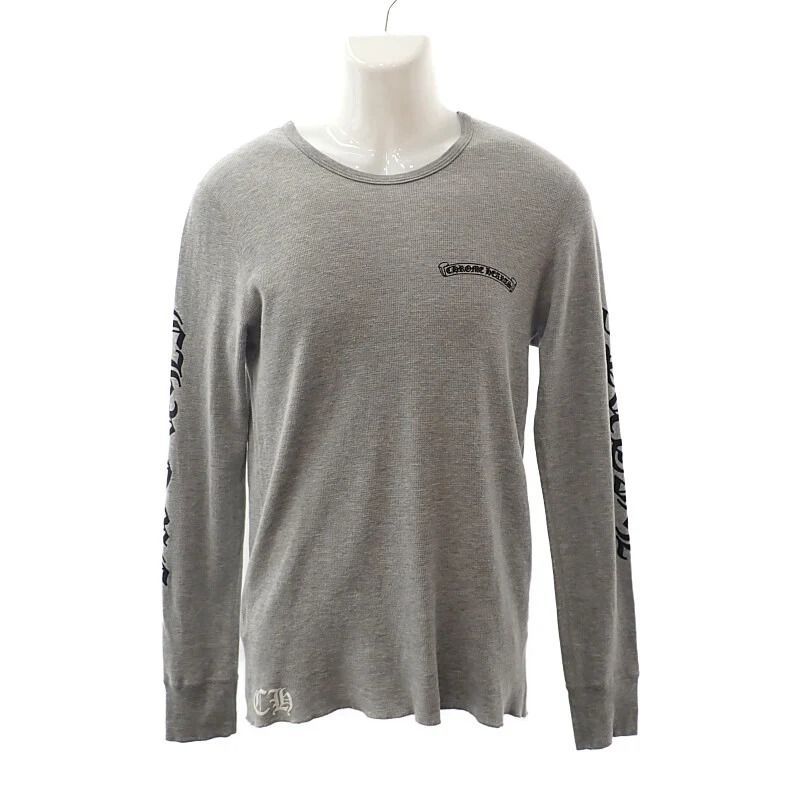 CHROME HEARTS サーマル ロングスリーブ L 408207011784 長袖Ｔシャツ コットン ポリエステル グレー