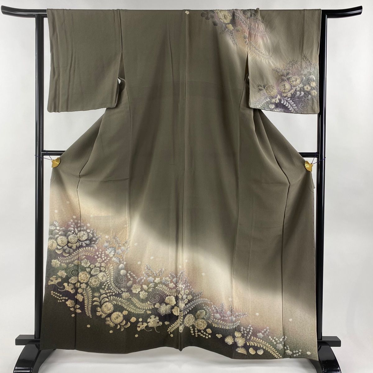 ぽ*む様 未使用　新品　美品　袷　大島紬　フルセット　身丈159.5 裄丈65 つむぎ 大島紬」大島袷 正絹 緯双絣 紬 袷 美品 大島紬着物 身丈