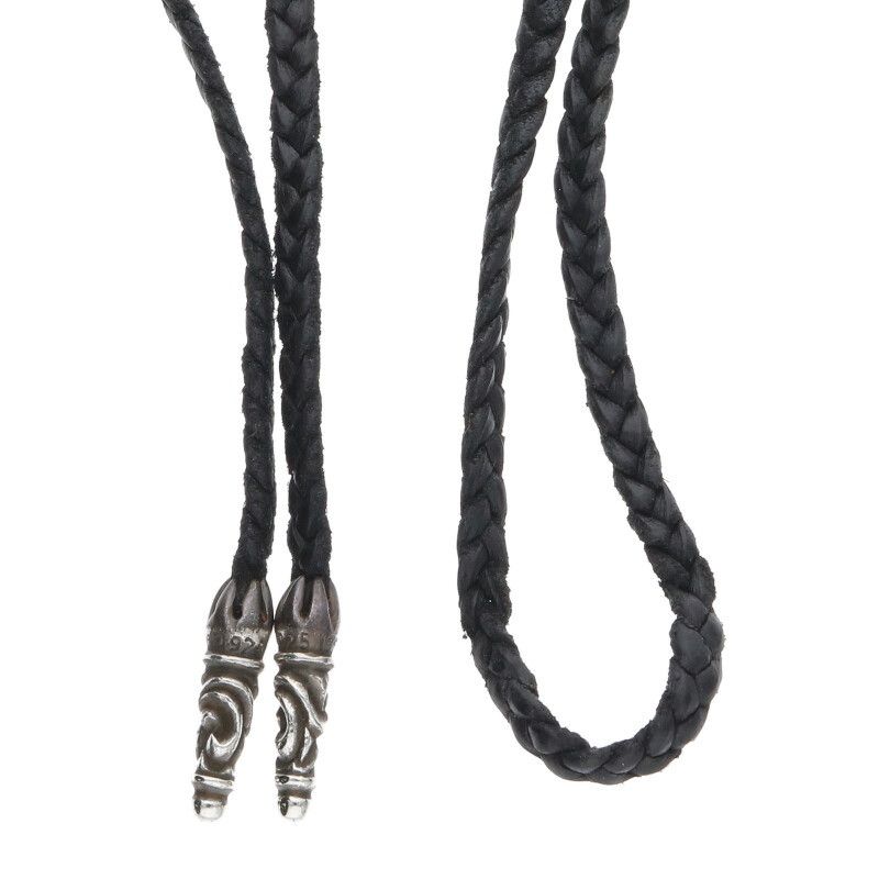 クロムハーツ LEATHER BRAID/スクロールレザーブレード シルバー