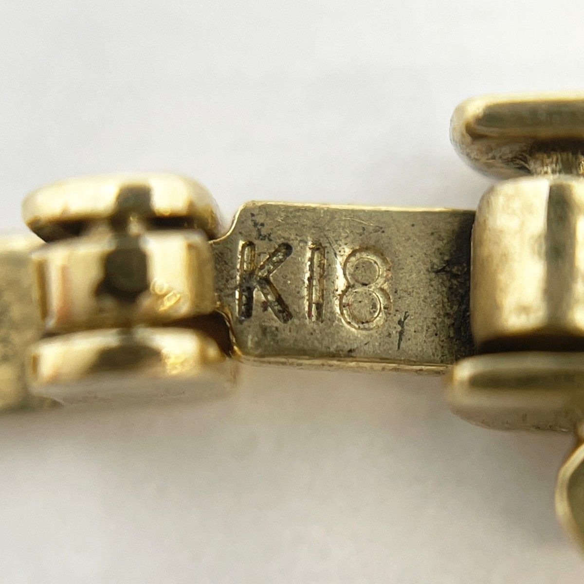 4khs146】喜平 ブレスレット 吹く K18 ゴールド 8面 シングル 19.5cm  